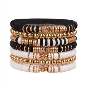 Beaded Elastic Bracelet Set
